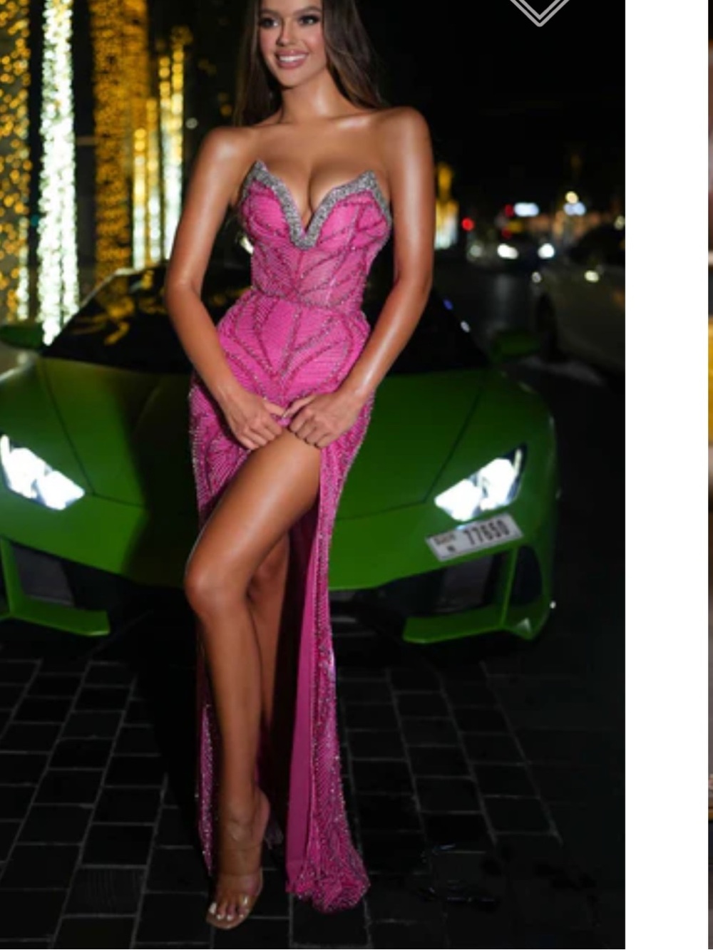 Portia and Scarlett Pink Beaded Maxi Dress (PS25477C)